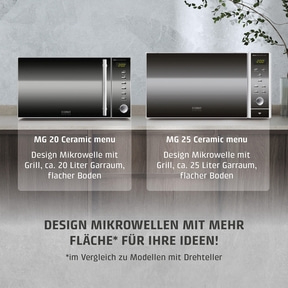 MG 20 Ceramic menu Mikrowelle + Grill