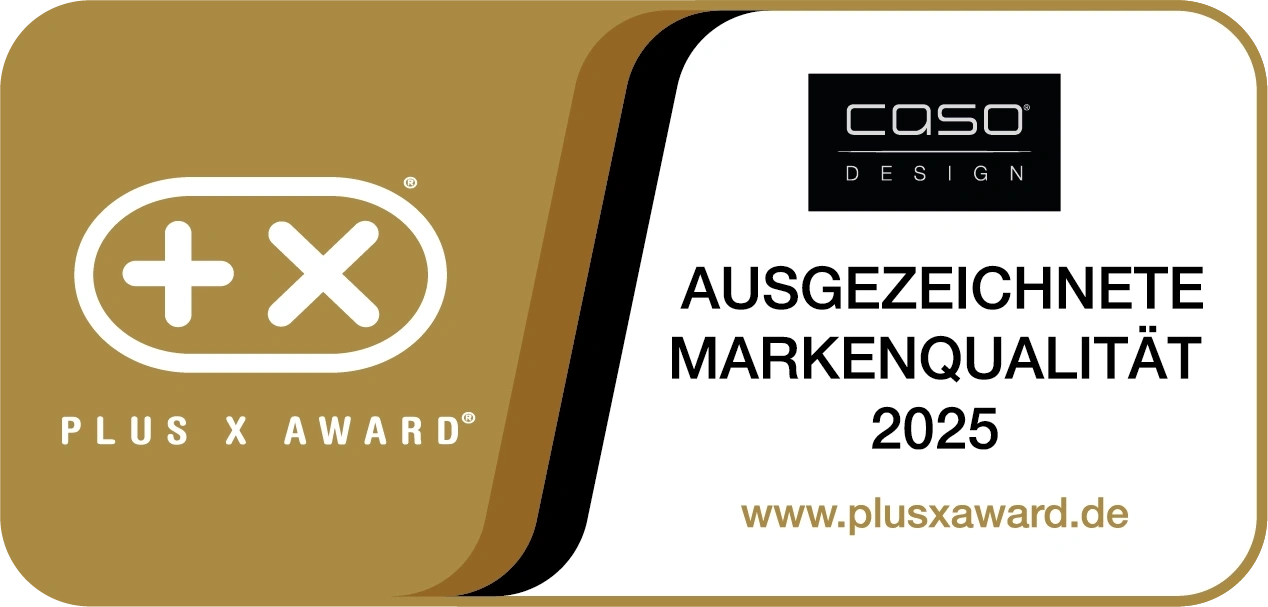 Ausgezeichnete Markenqualität 2025 vom Plus X Award mit CASO Design.