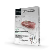 8-Sterne Profi-Folienbeutel 16x23 cm, 50 Stück, 150 μm zum Vakuumieren + Sous Vide Garen