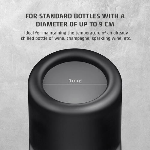 VinoCase Black Design wine cooler for one bottle