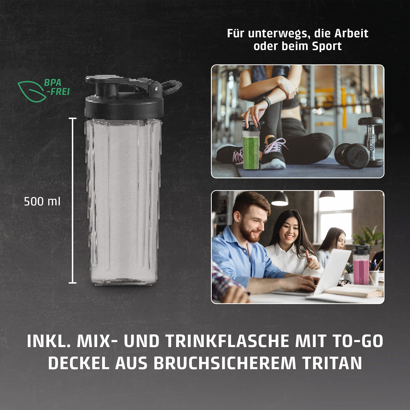 Click & Blend Kabelloser Standmixer