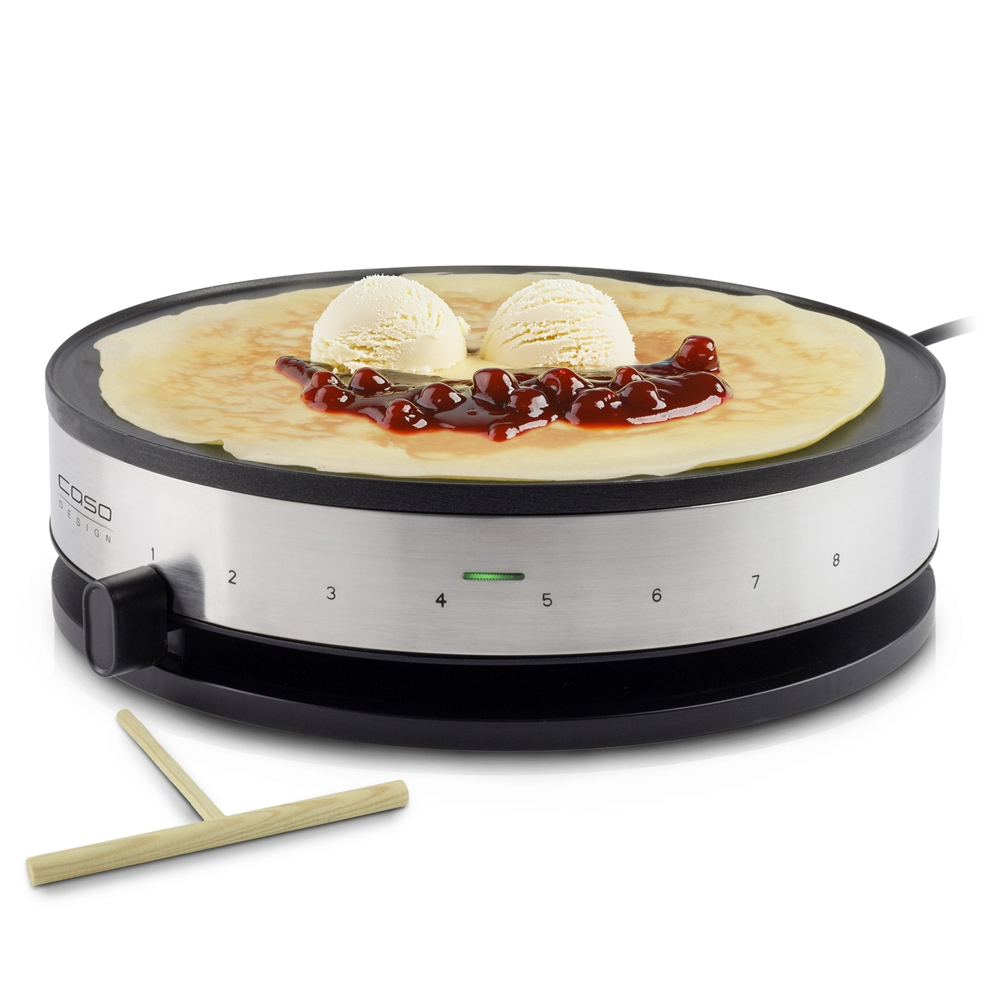 CM 1300 Design Crêpes Maker inkl. Wender und Teigverteiler, Testsieger
