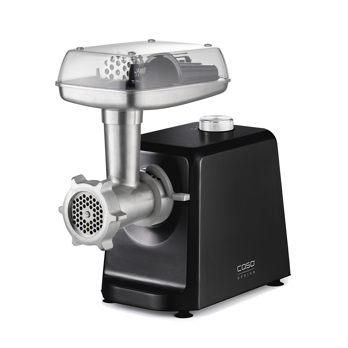 Meat grinder, black, stainless steel, kitchen, appliance, accessory, design, Caso, food preparation