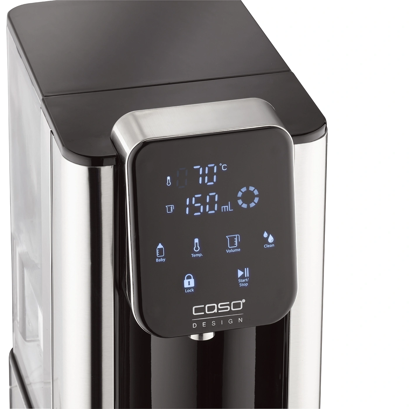 Caso Design water boiler with digital display, temperature and volume display