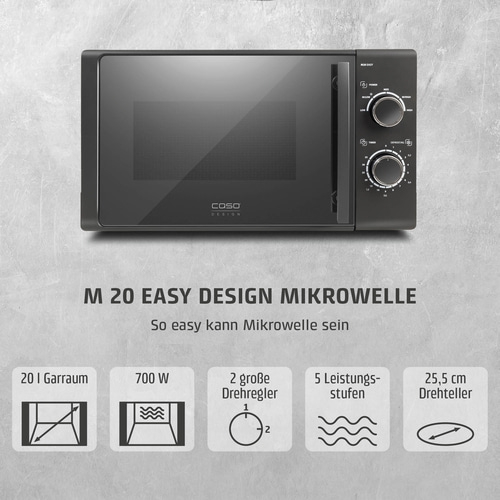 M20 EASY Mikrowelle Solo - 700 Watt, Testsieger