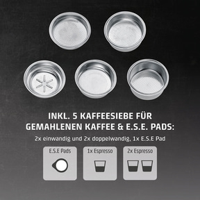 EspressoGourmet Crema Café Siebträgermaschine
