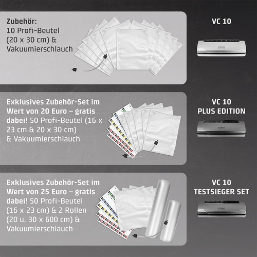 VC 10 Vakuumiergerät, Stiftung Warentest Testsieger GUT (2,0), Ausgabe 01/2018