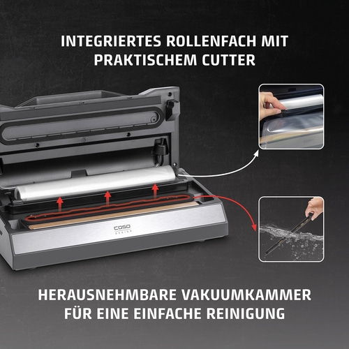 VRH 690 advanced + 2x Profi-Folienrollen 30x600 cm Set aus Vakuumierer und Folienrollen