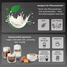 PremiumLatte XL Induktions- Milchaufschäumer für Kuhmilch- und Pflanzendrinks