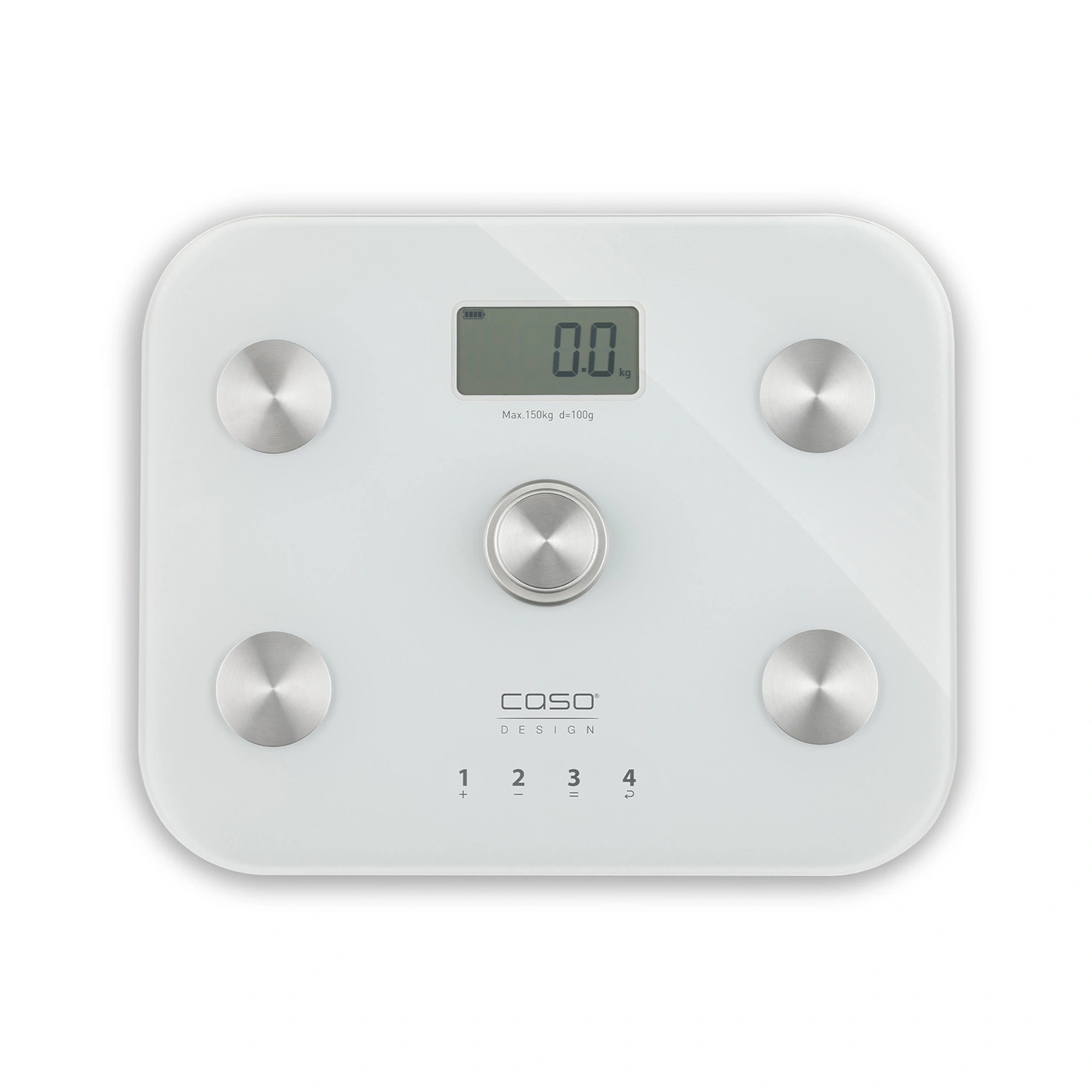 Weiße Personenwaage mit digitaler Anzeige, Caso Design, 0.0 kg Gewicht