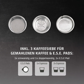 EspressoGourmet Design Siebträgermaschine