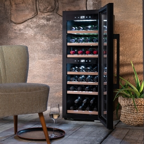 WineExclusive 38 Smart Design wine cooler, for up to 38 bottles, 2 temperature zones