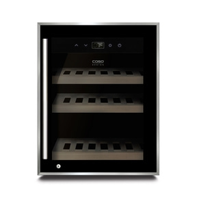 CASO WineSafe 12 black Design wine cooler, for up to 12 bottles, 1 temperature zones, Energy efficiency class: G