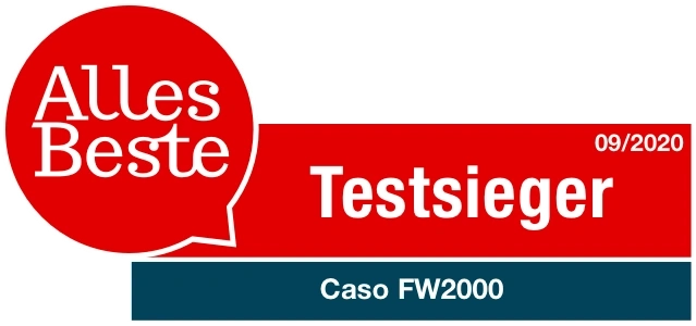 Alles Beste Testsieger Caso FW2000 Auszeichnung 09/2020