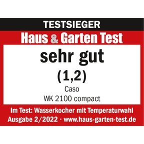 WK 2100 compact Wasserkocher, Testsieger
