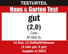 Testurteil Haus & Garten Test: gut (2,0) Caso AF 600 XL, Ausgabe 6/2023