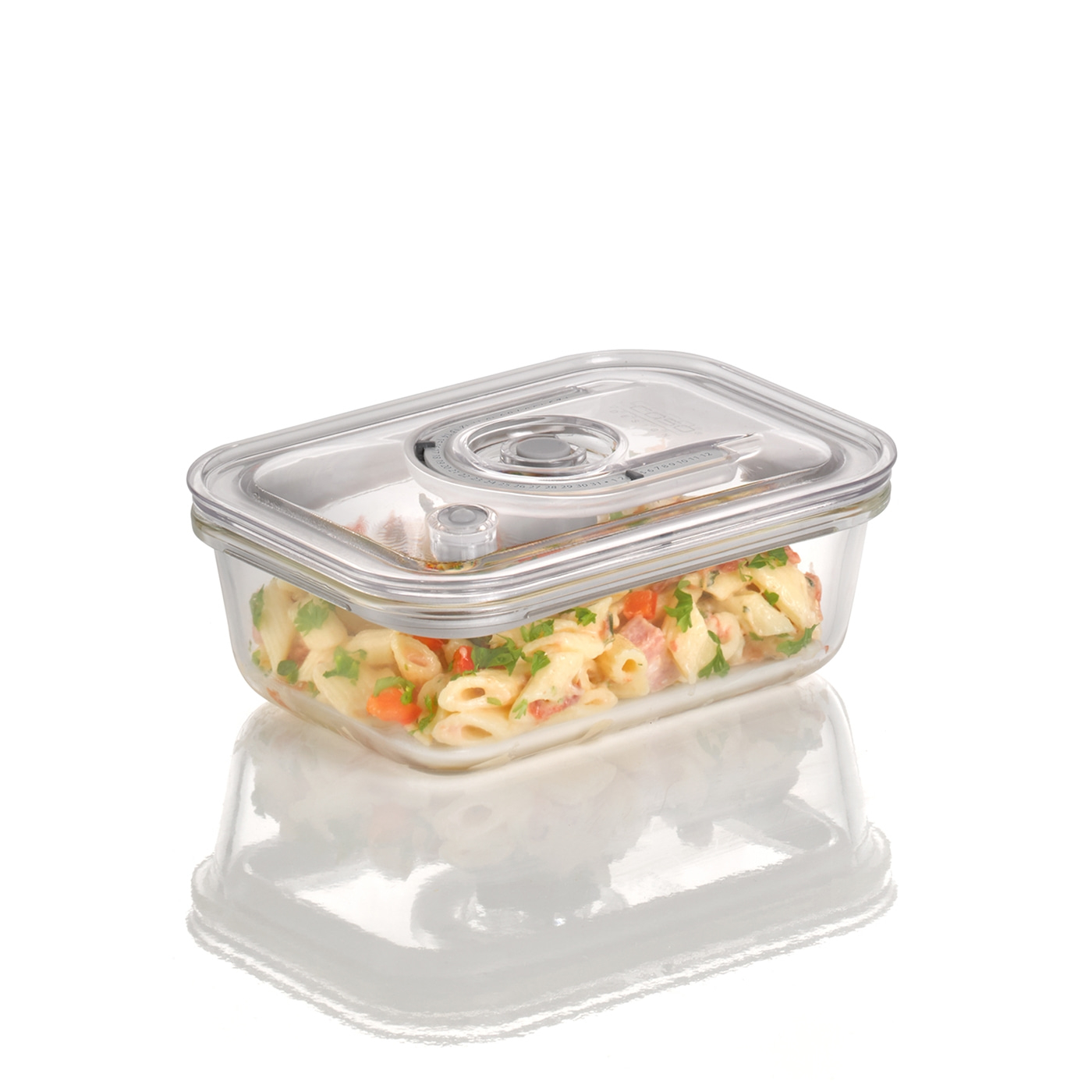 Vacuum freshness container square - 600 ml High quality glass design vacuum containers with tritan lid