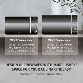 MG 20 Ceramic menu Design Microwave - Grill - Ceramic bottom