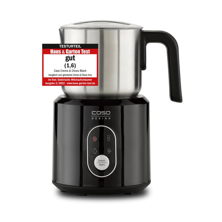 Milk frother with 'good' rating from Haus & Garten Test, Caso Crema & Choco Black.