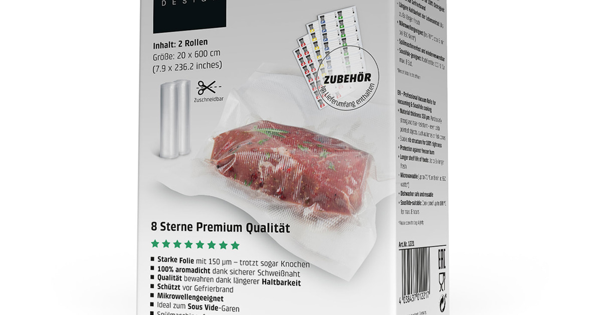 Rouleaux De Film Sous Vide - Lot 3 (20, 25, 30 Cm) - 150µm Résistant - Pour Machine Sous Vide - Sans BPA & Réutilisable