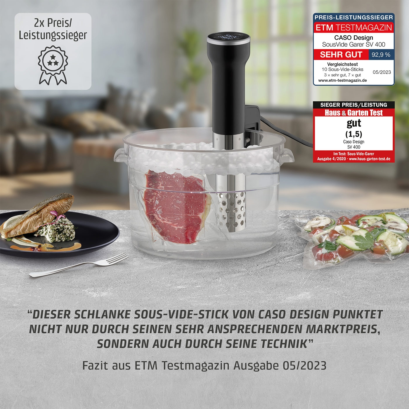 SV 400 Sous Vide Stick, Sieger Preis/Leistung