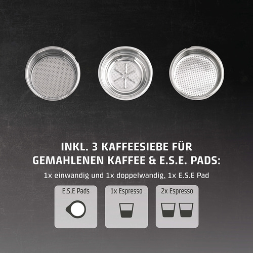 EspressoGourmet Design Siebträgermaschine