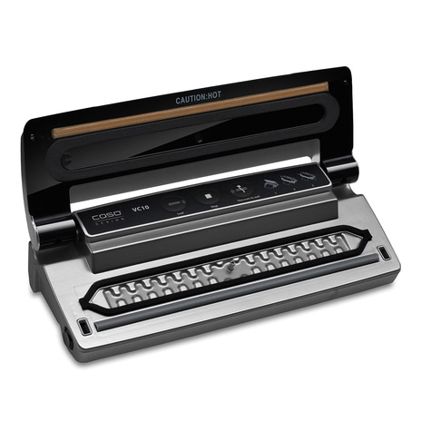 Caso VC10 vacuum sealer, black, silver, food preservation, kitchen appliance