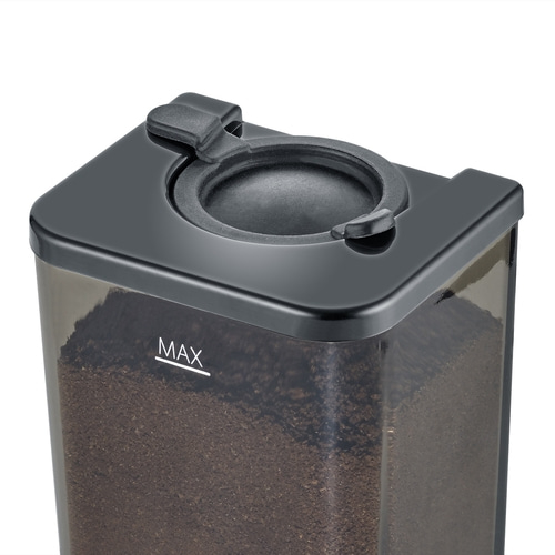 BaristaChef Inox Kaffeemühle mit Auffangbehälter und Siebträgerhaltung