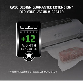 CASO Design warranty extension for vacuum sealer, +12 months warranty, registration at caso-design.de