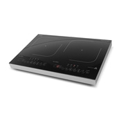 Induction cooktop, black, two burners, control panel, electronic, kitchen, cooking, design, Caso