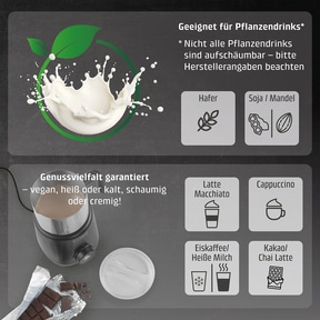 PremiumLatte XL Induction milk frother for milk and plant-based drinks