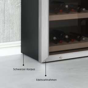 WineComfort 1800 Smart Design wine cooler, for up to 180 bottles, 2 temperature zones