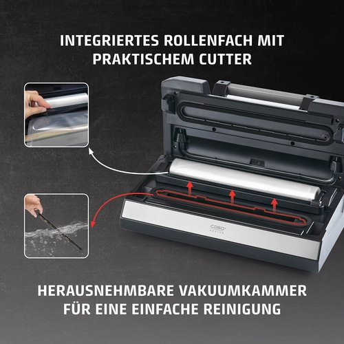 VRH 790 advanced Pro + Professional foil set 3 Set of vacuum sealer, 50 vacuum bags and 5 foil rolls