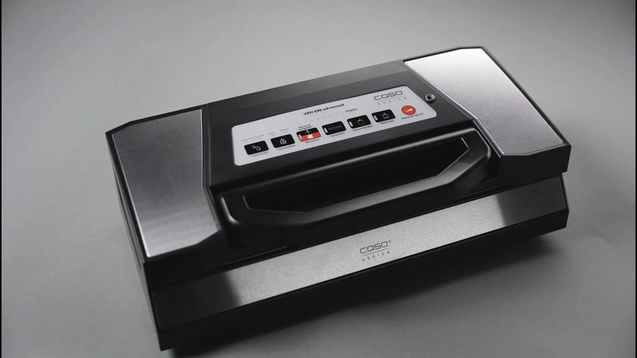 Caso VRH 690 advanced vacuum sealer, black and silver, design appliance