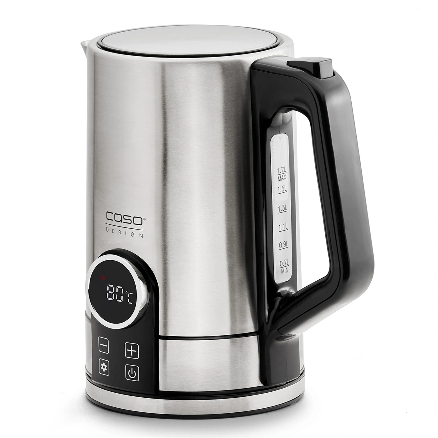 Edelstahl-Wasserkocher mit digitaler Anzeige und Temperaturregelung, 1,7 Liter