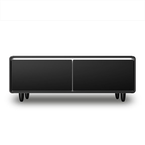 Sound & Cool Black Lounge-Tisch mit Kühlfächern, Soundbar & Lademöglichkeiten