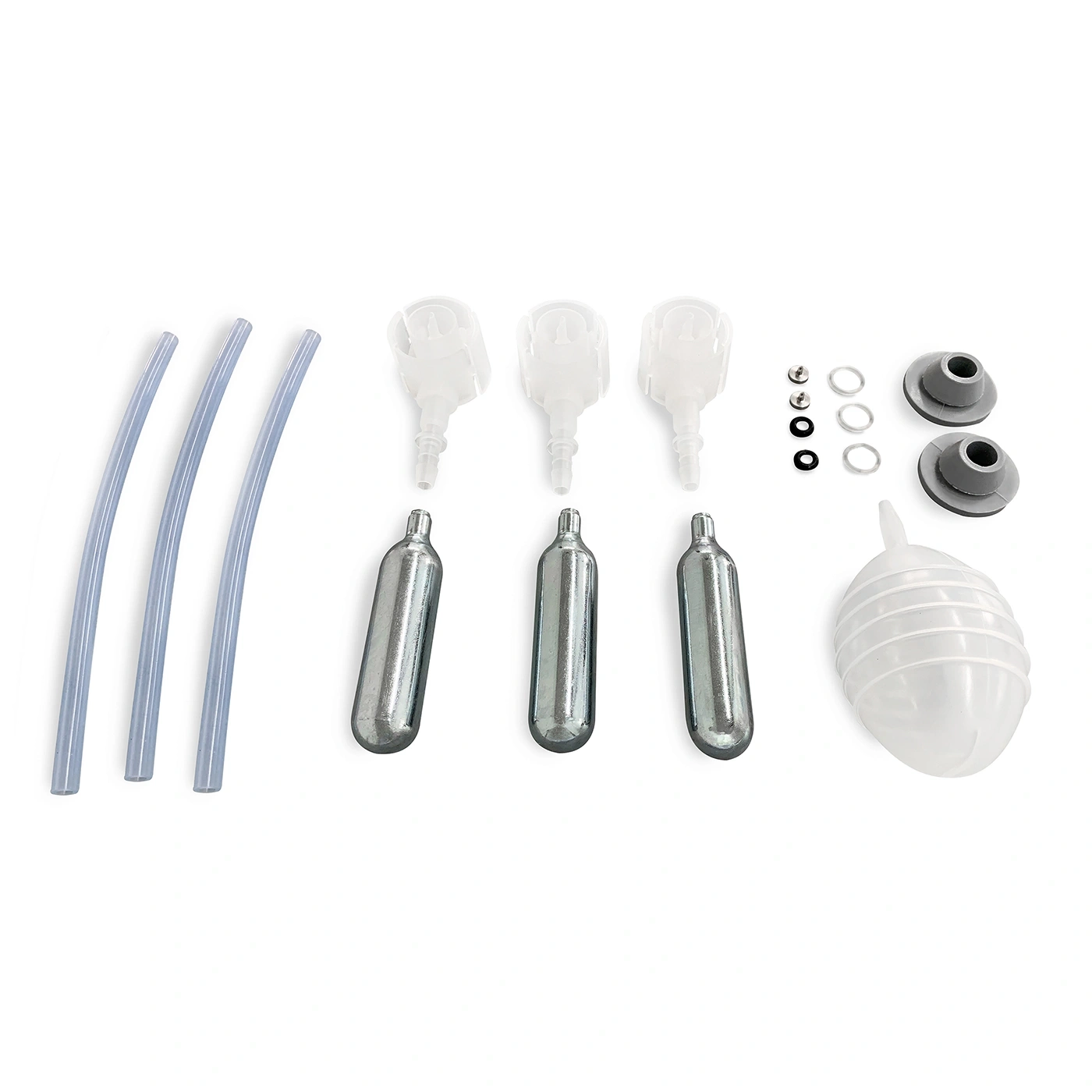 A set of tools for CO2 cartridges and hoses