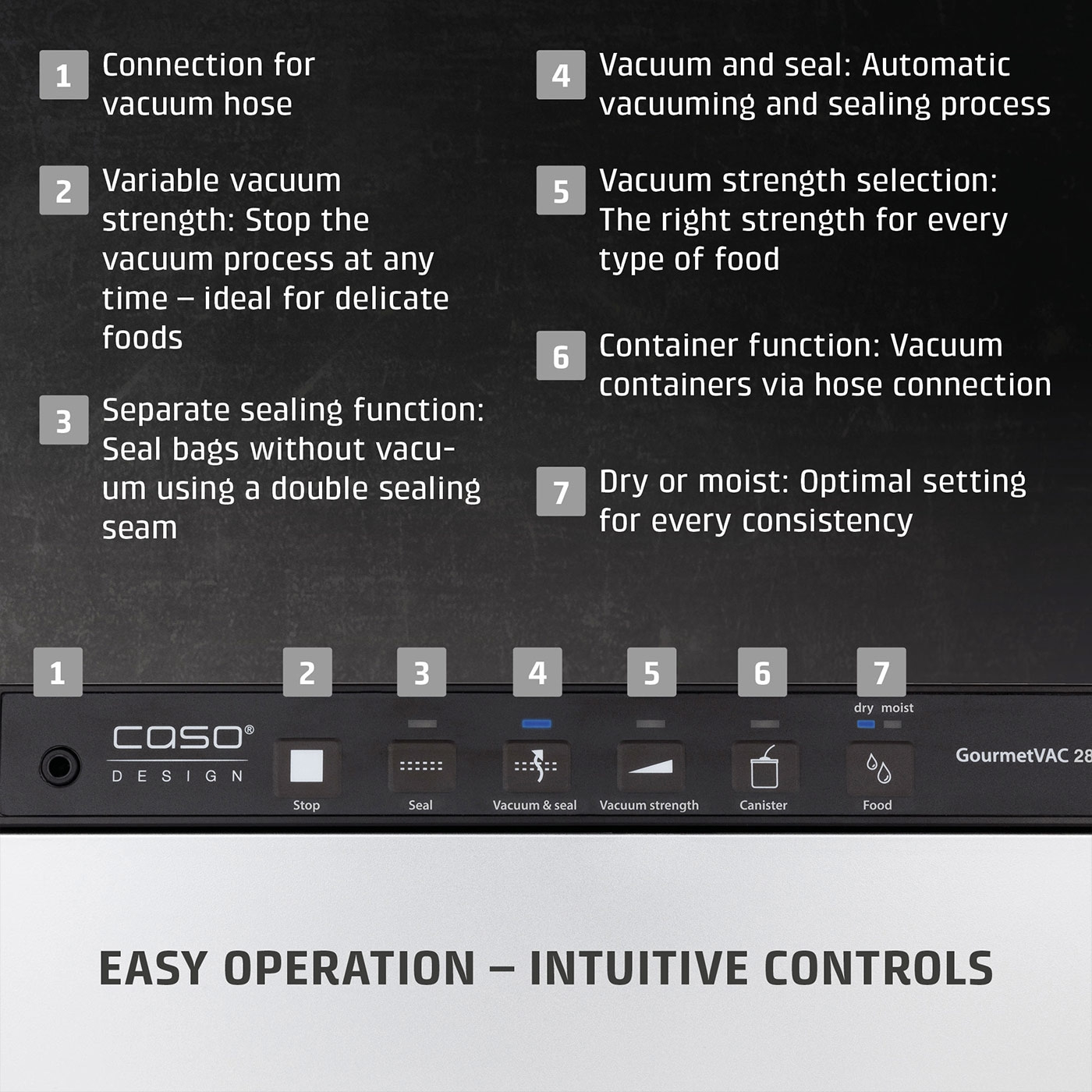 GourmetVAC 280 Design vacuum system