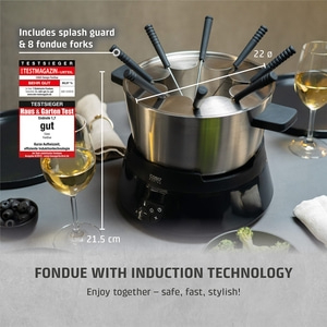 FonDue Set (black) Induction - For 8 people - Save and clean, test winner