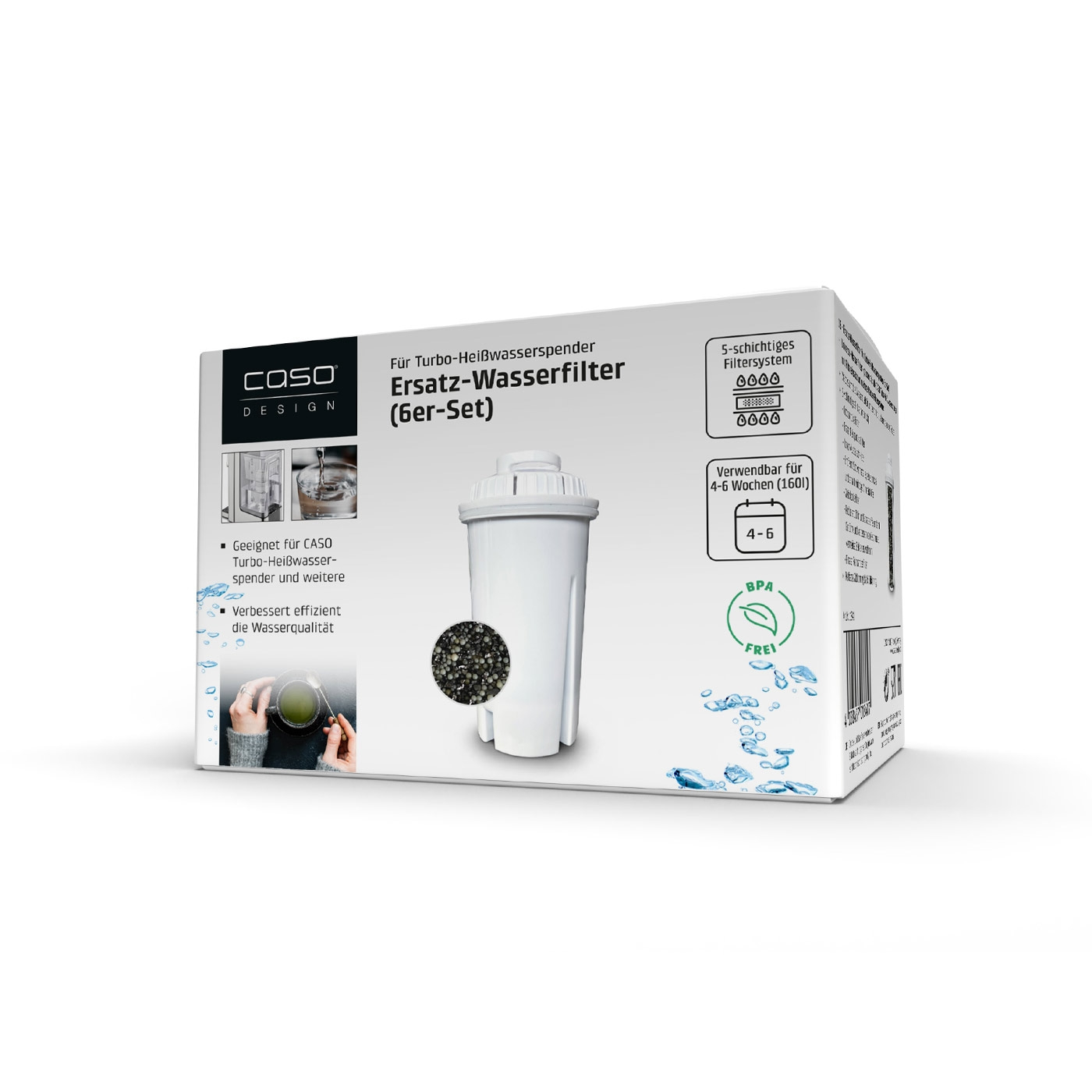 Ersatz-Wasserfilter (6er-Set) für CASO Turbo Heißwasserspender