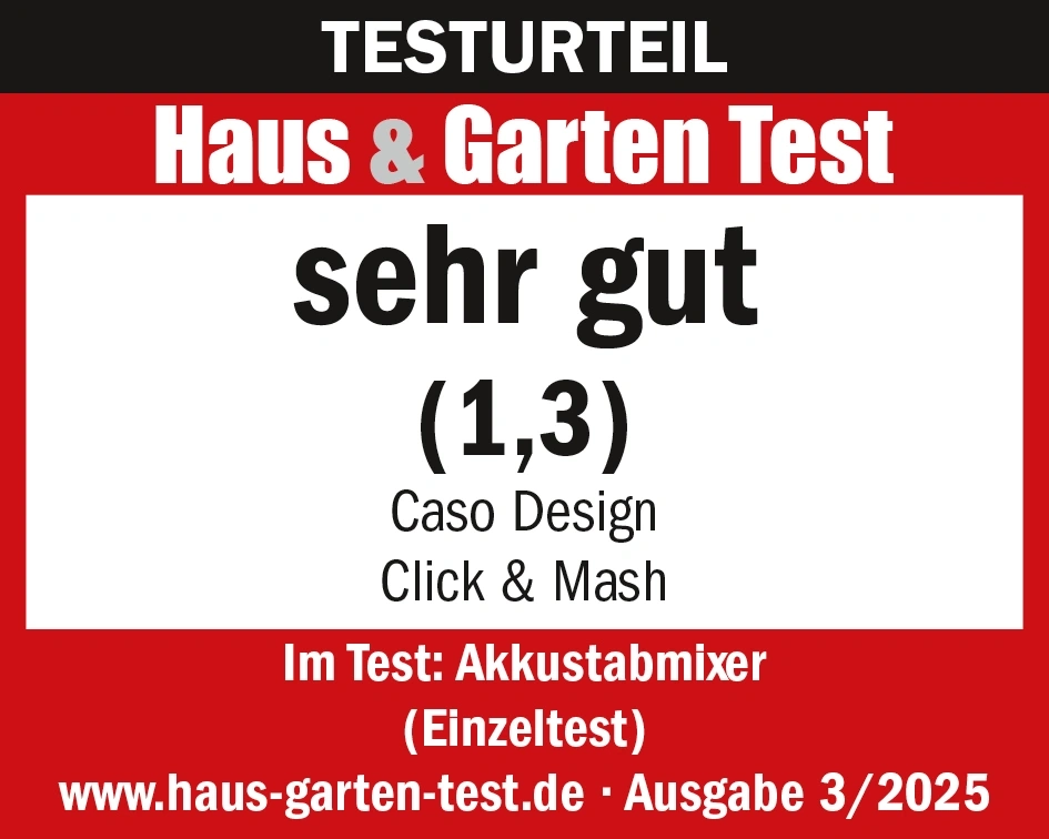 Haus & Garten Test, very good (1.3), Akkustabmixer, issue 3/2025
