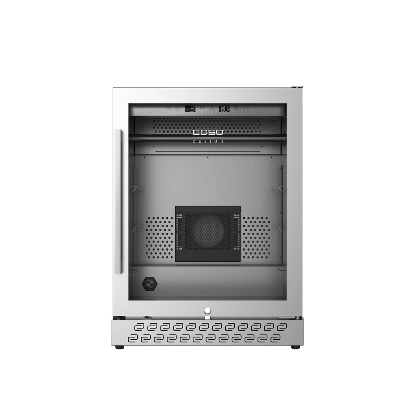 Stainless steel refrigerator with digital display and COSO design