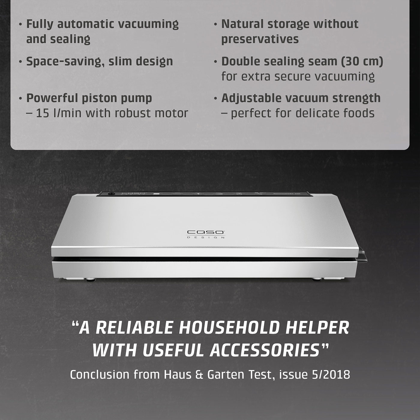 GourmetVAC 280 Design vacuum system