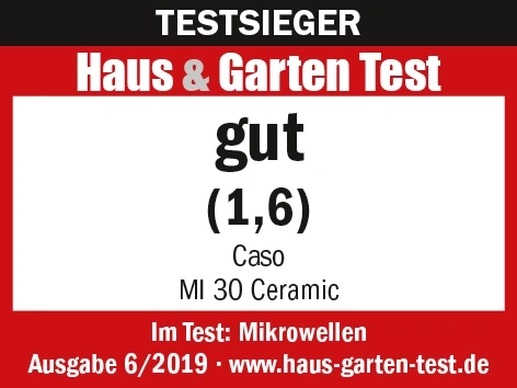 Testbericht Haus & Garten Test: gut (1,6) für Caso MI 30 Ceramic Mikrowelle, Ausgabe 6/2019