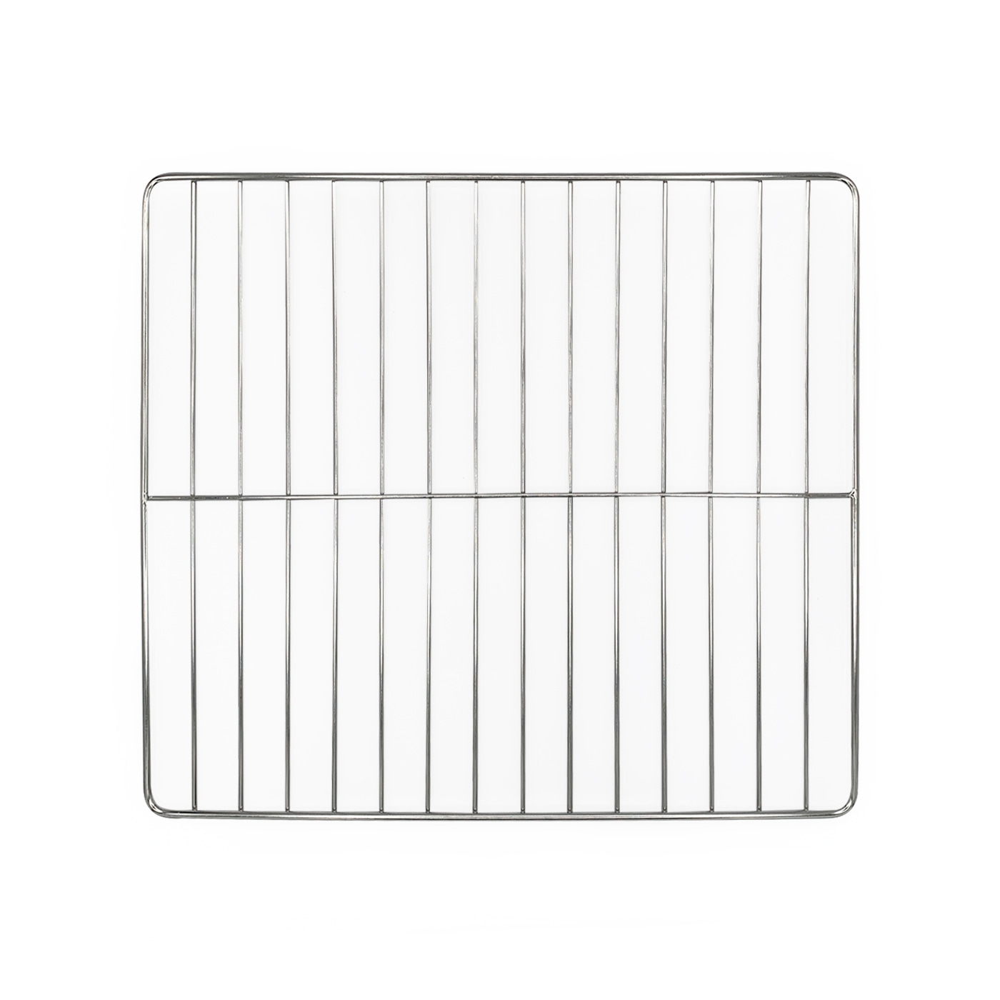 Metal oven rack, rectangular, isolated on white background