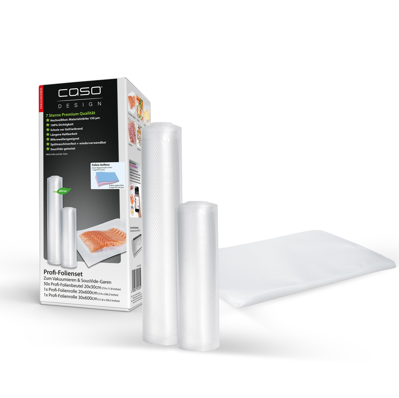 Foil set 1 for vacuuming + Sous Vide Cooking 20x30 cm, 20x600 cm, 30x600 cm