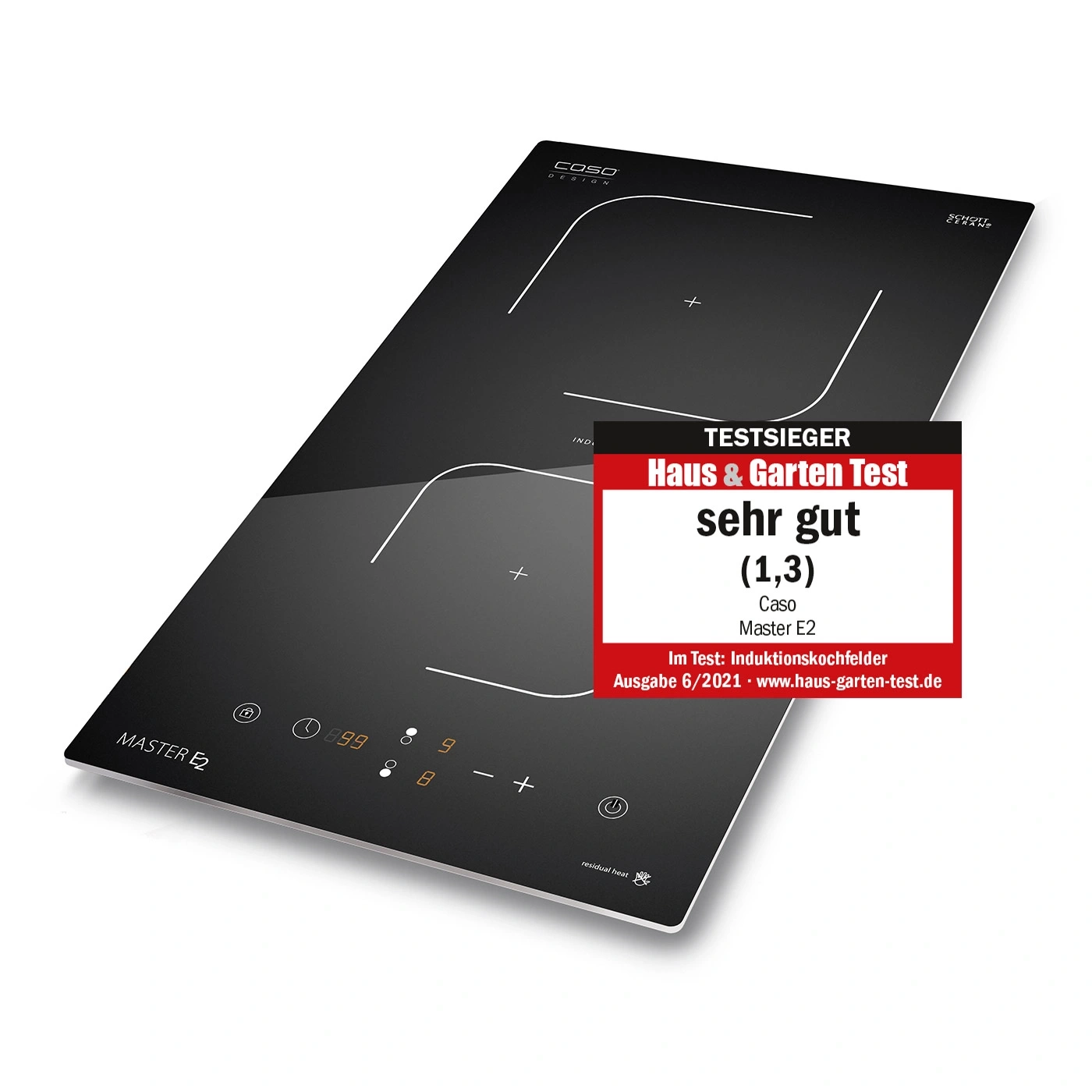 Induction hob Caso Master E2, very well tested, Haus & Garten Test