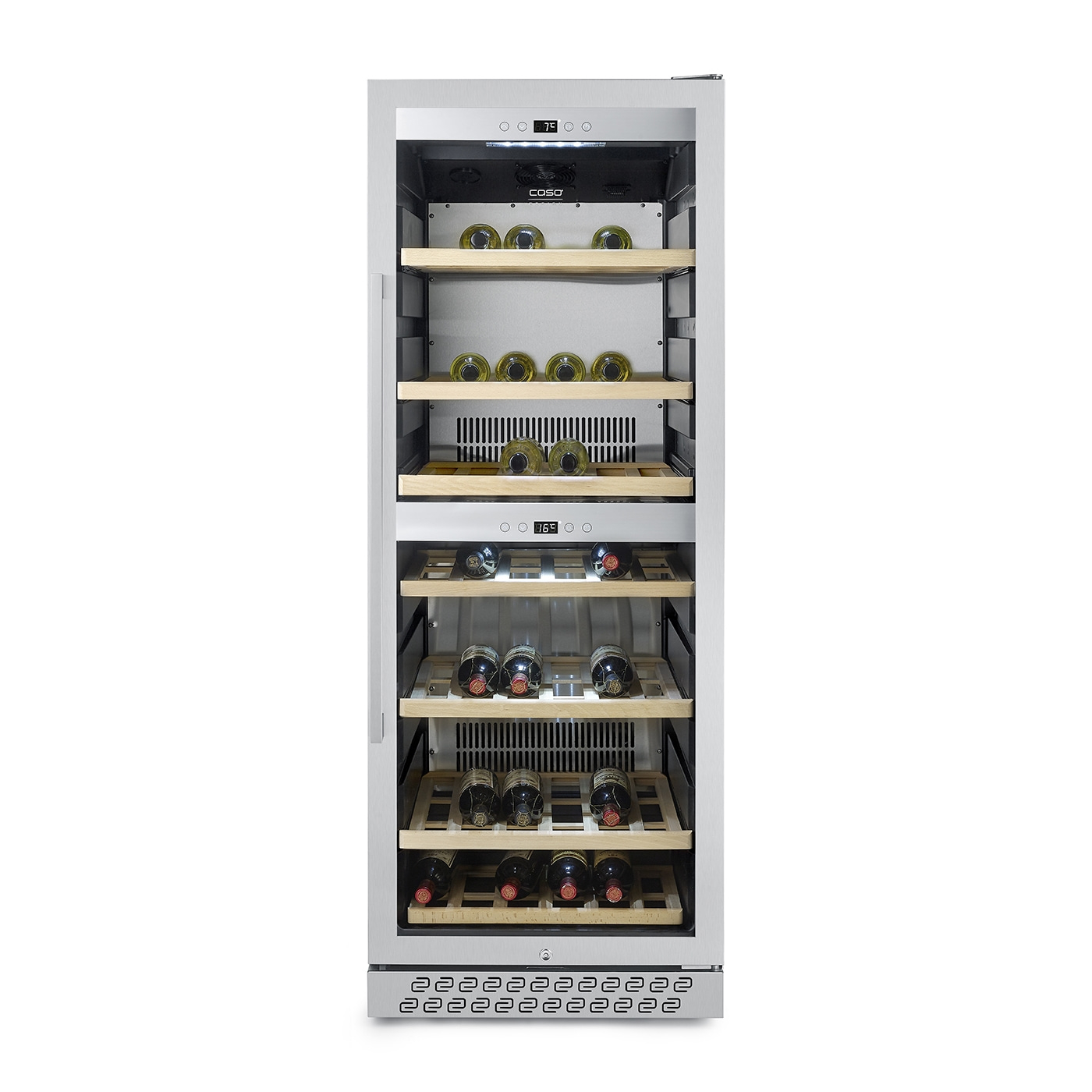 WineChef Pro 126 Design Weinkühlschrank, für bis zu 126 Flaschen, 2 Temperaturzonen