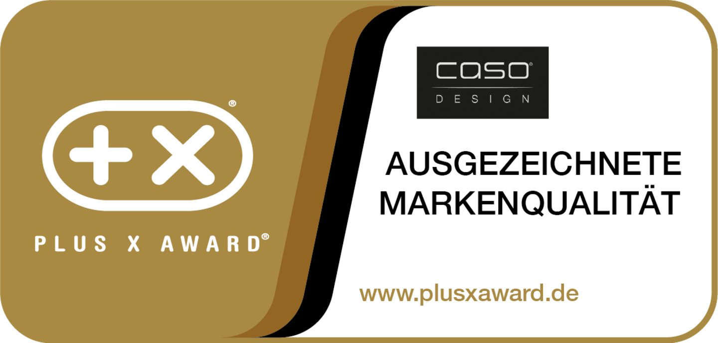 Plus X Award Auszeichnung für Markenqualität von Caso Design