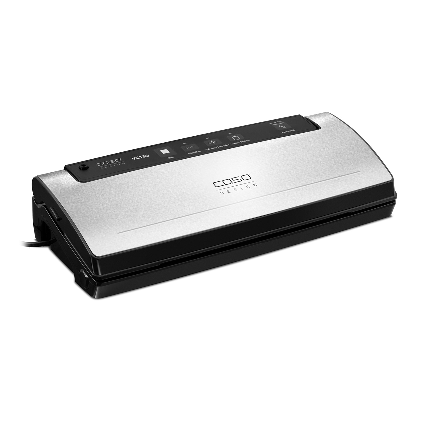 Caso VC150 vacuum sealer, silver, black, food, kitchen, appliance, design